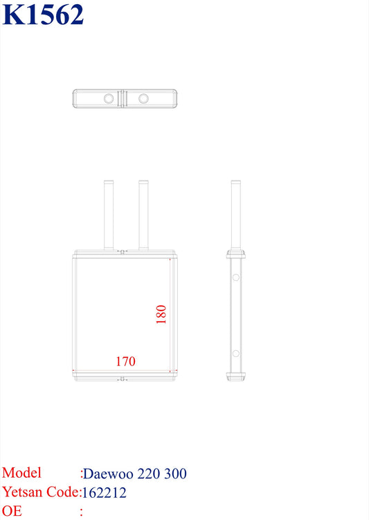 DAEWOO 220 - 300 Heater Core
