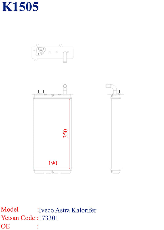 IVECO Astra Truck Heater Core