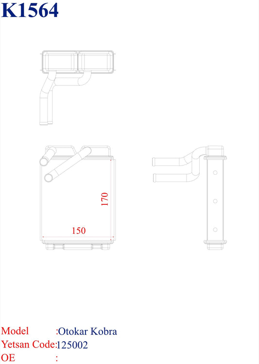 OTOKAR Cobra Heater Core