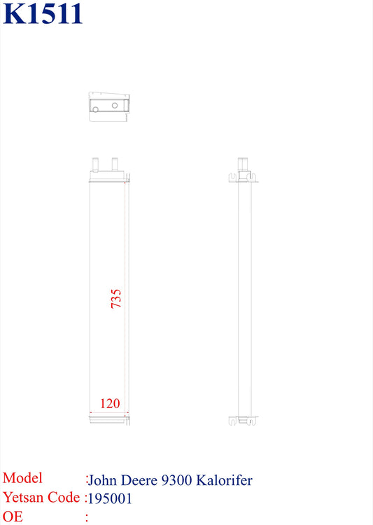 JOHN DEERE 9300 Heater Core