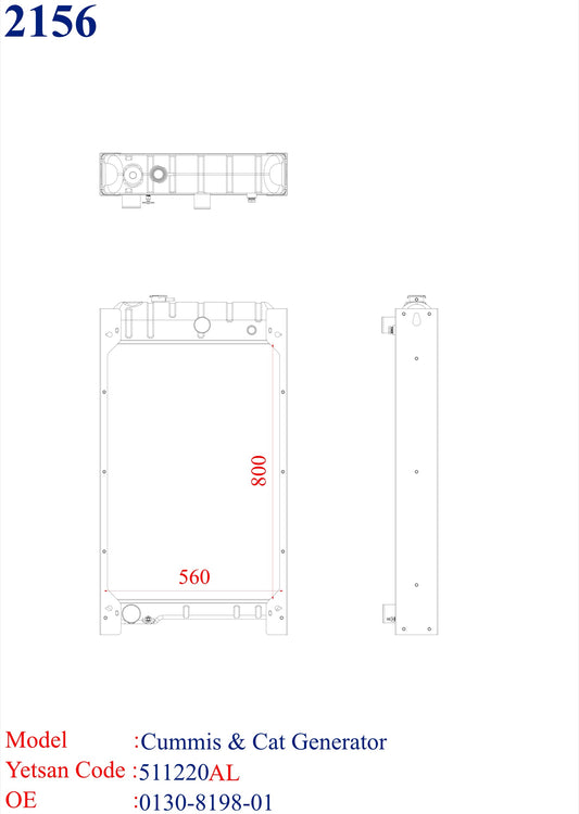 CUMMINS & CAT Generator Radiator