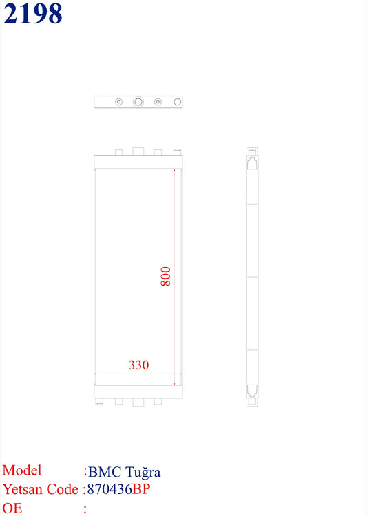 BMC Tugra Military Vehicle Oil Cooler