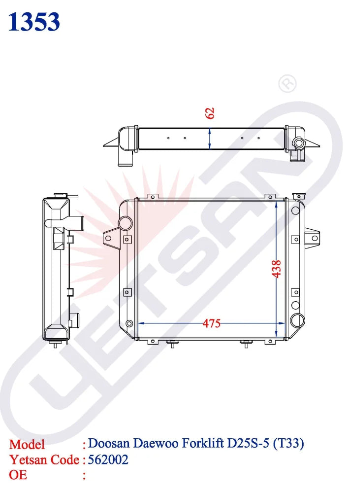 DOOSAN DAEWOO Forklift D25S5 (T33) Yetsan Catalog