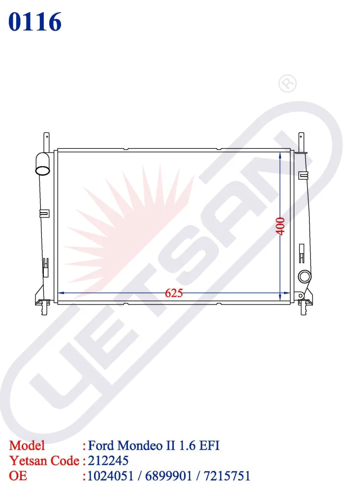 FORD Mondeo II 1.6 EFI Yetsan Catalog