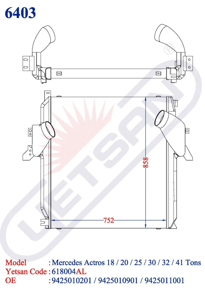 MERCEDES BENZ Actros 18 / 20 / 25 / 30 / 32 / 41 Tons Yetsan Catalog