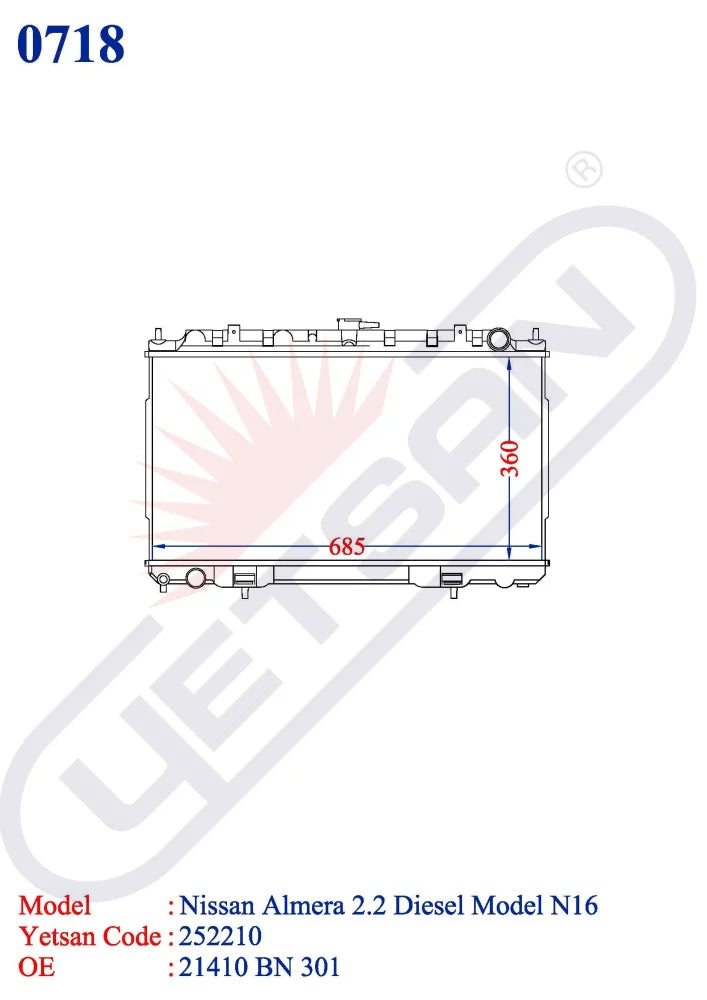 NISSAN Almera 2.2 Diesel ModelN16 Yetsan Catalog