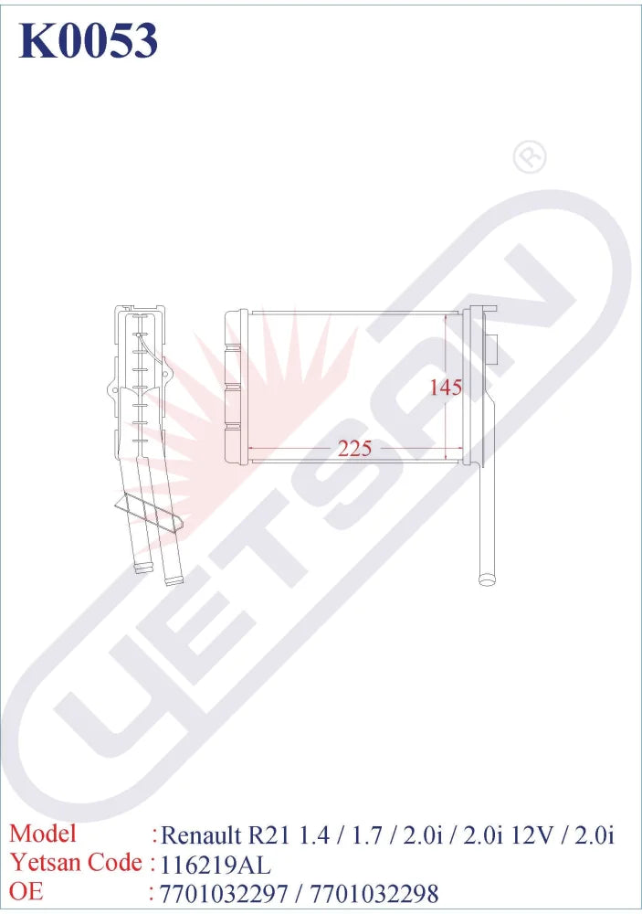 Renault R21 1.4 / 1.7 2.0I 12V Turbo 2.2İ 2.1D 2.1 Td