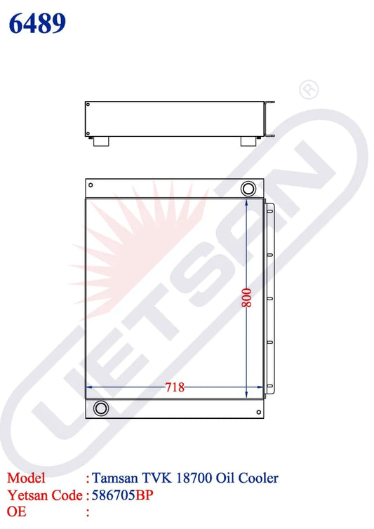 Tamsan Tvk 18700 Oil Cooler