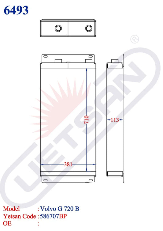 Volvo G 720 B Hydraulic Oil Cooler