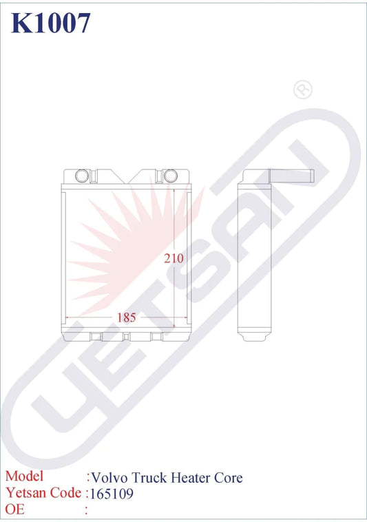 Volvo Truck Heater Core