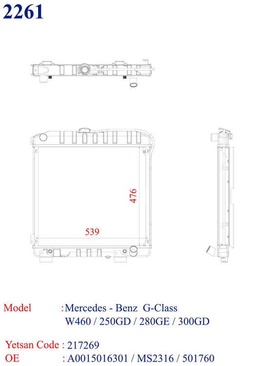 MERCEDES-BENZ G-Class W460 250GD / 280GE / 300GD (11.1979-12.1992)