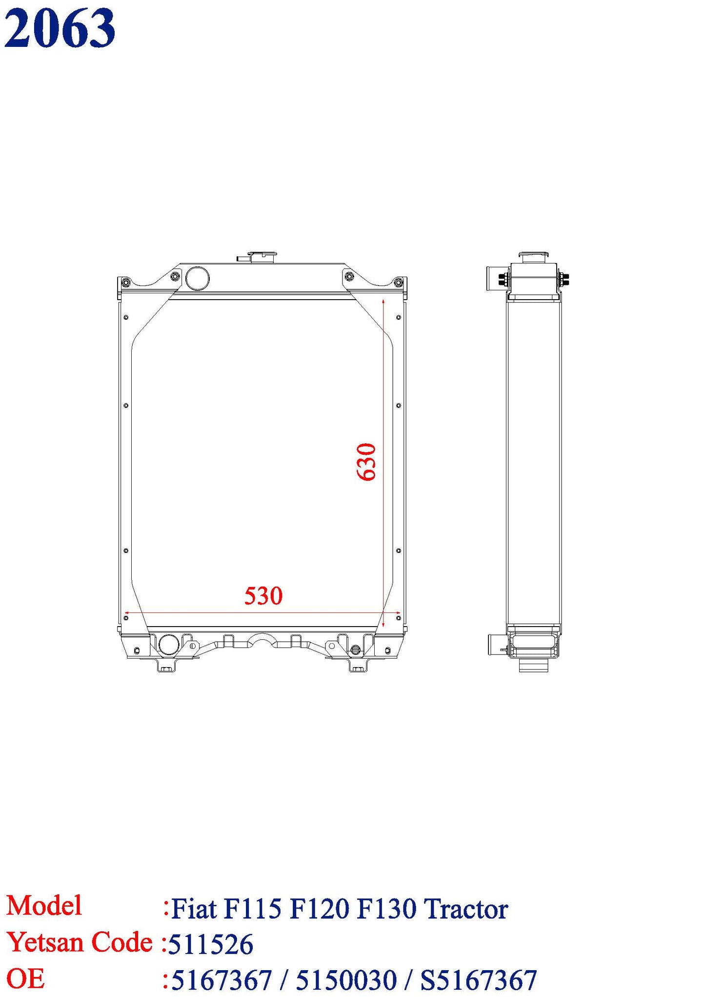 FIAT F115 - F120 - F130 Tractor
