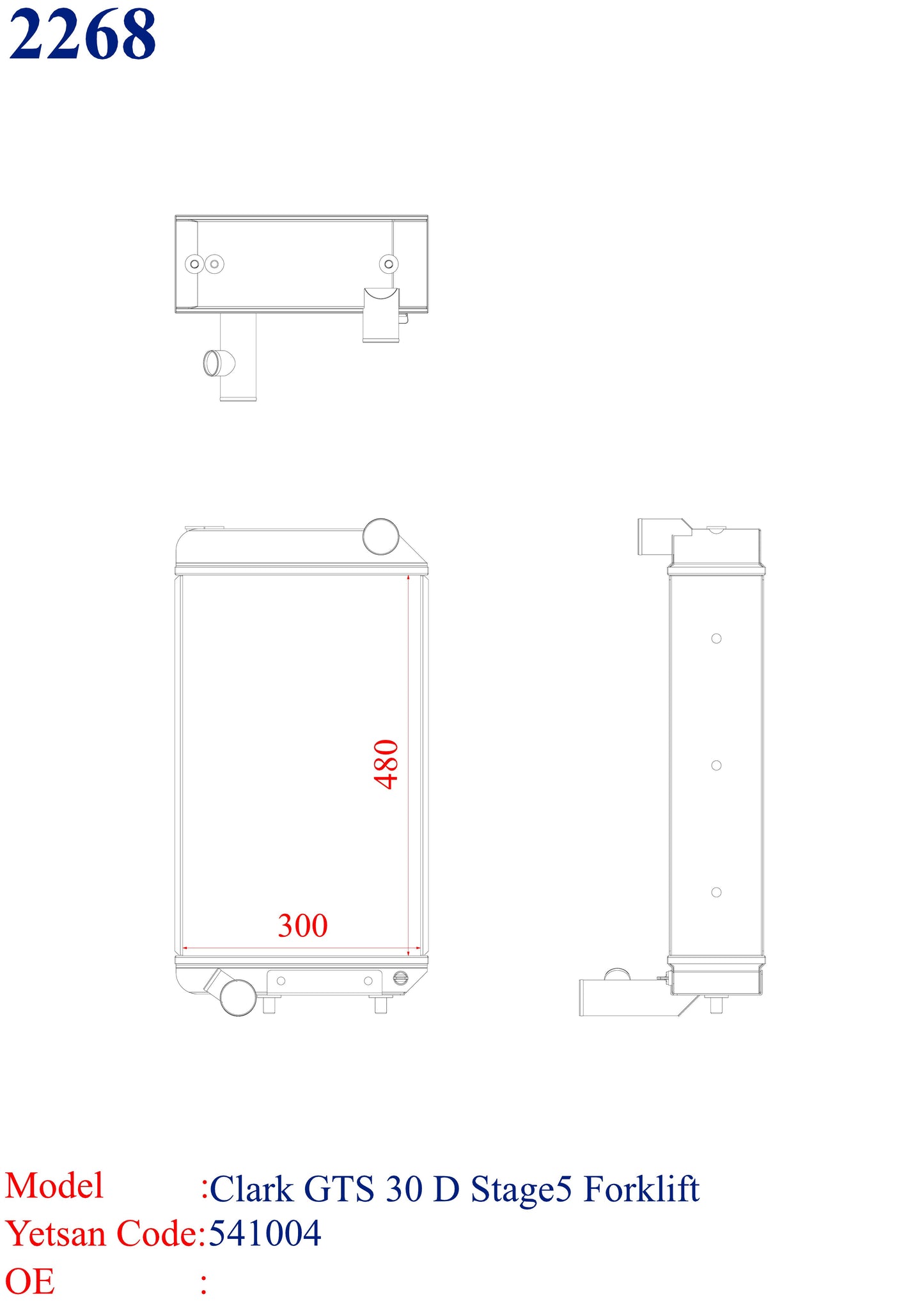 CLARK GTS 30 D Stage 5 Forklift