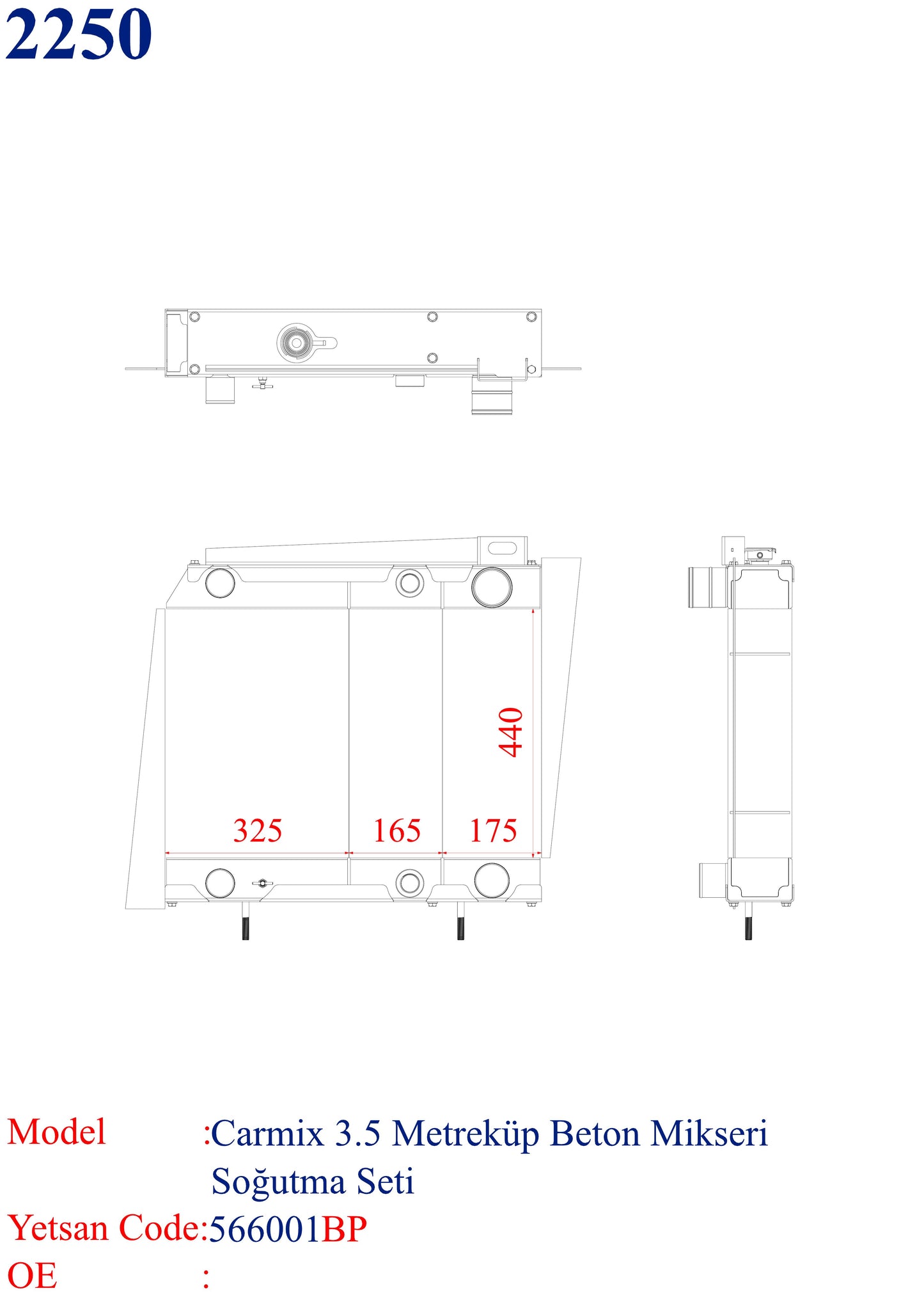 CARMIX 3.5 m3 Concrete Mixer Cooling Set