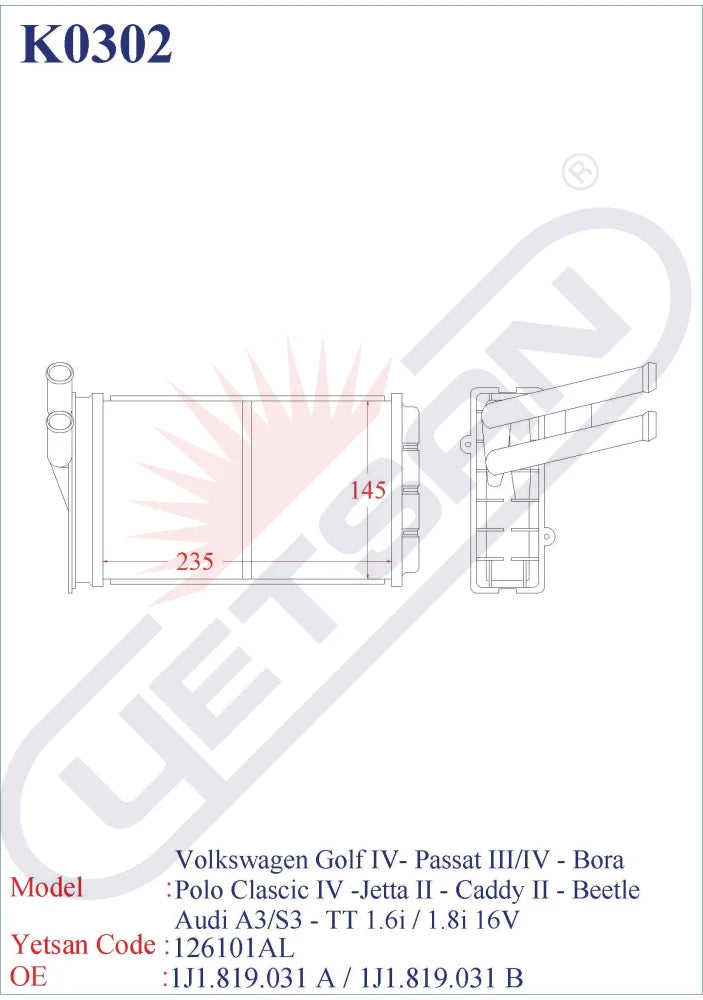 Audi A3 / S3 1.6I 1.8I 16V 1.9 Tdi Tt 1.8 Turbo 20V 3.2I V6