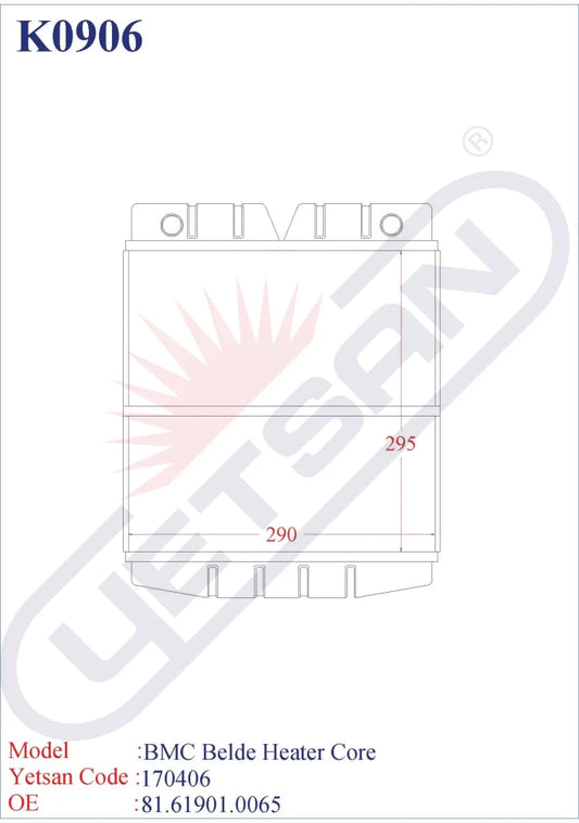 Bmc Belde Bus Heater Core