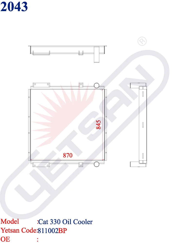 Cat 330 Oil Cooler