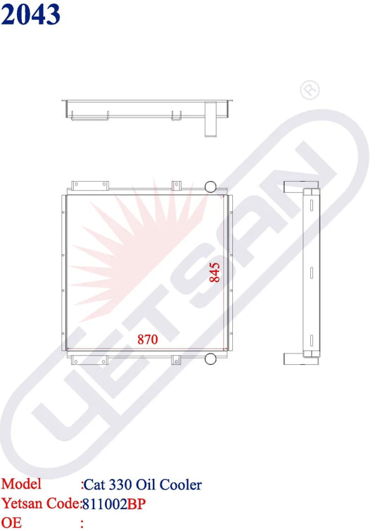 Cat 330 Oil Cooler