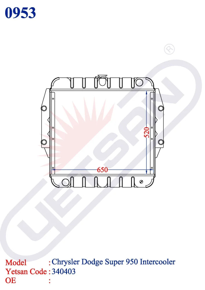 Chrysler Dodge S 950 İntercooler