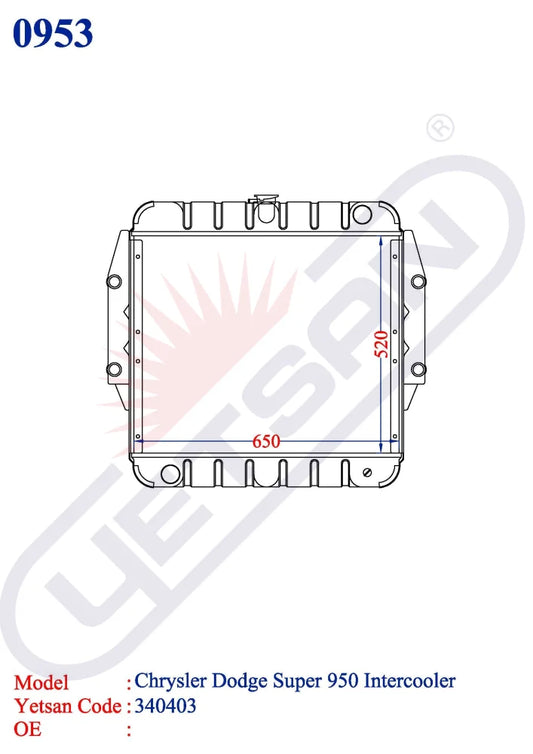 Chrysler Dodge S 950 İntercooler