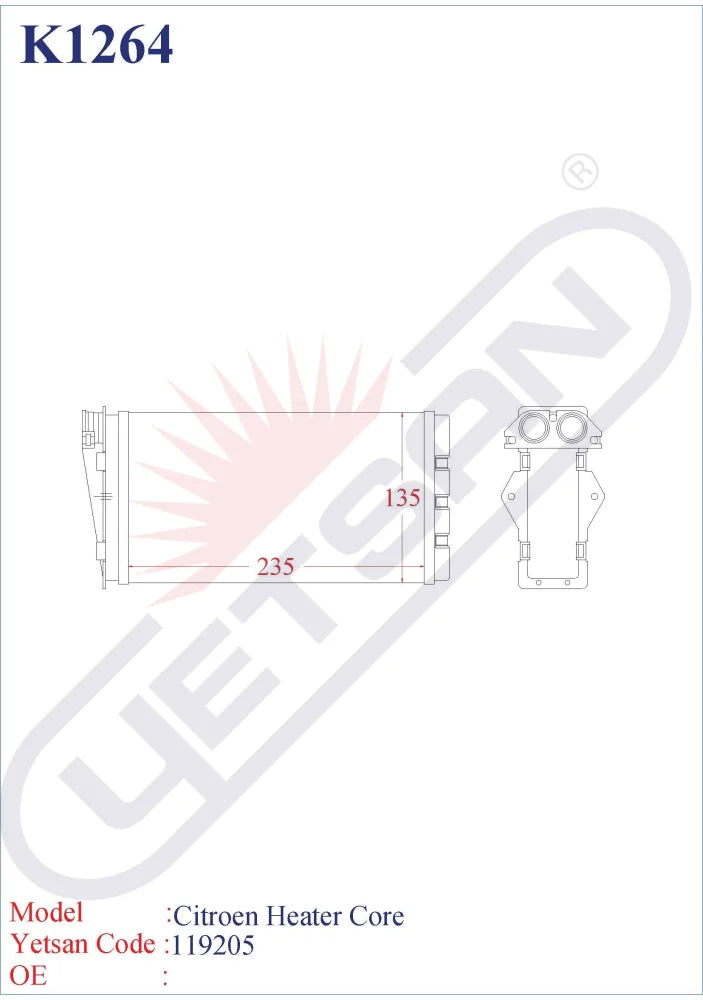 Citroen Heater Core