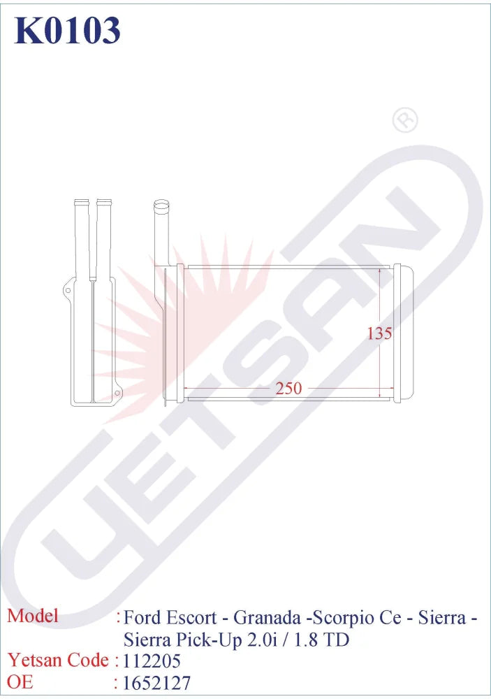 Ford Escort 1.3 / 1.6 Granada 1.8 2.0 Twincam 2.0I 2.4I 2.8I V6 Scorpio Ce 2.8 2.9 Efi 2.5 Td