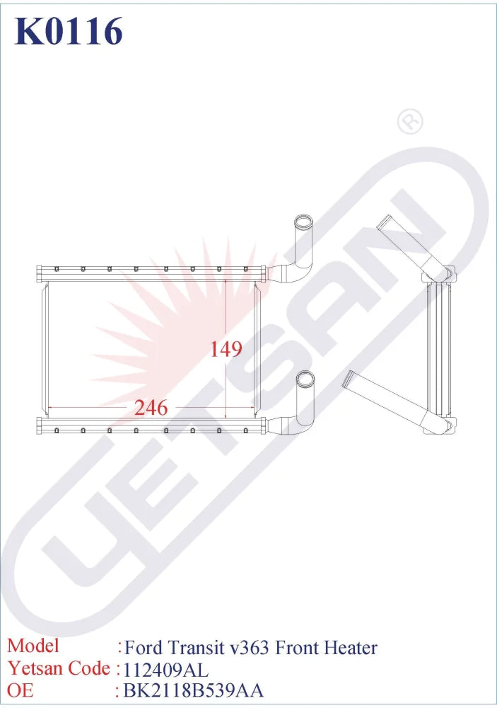 Ford Ford Transit V363 Front Heater