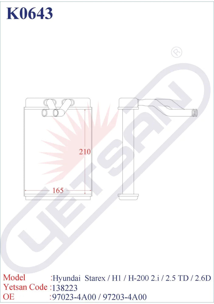 Hyundai Starex - H1 / H-200 2.I 2.5 Td 2.6D