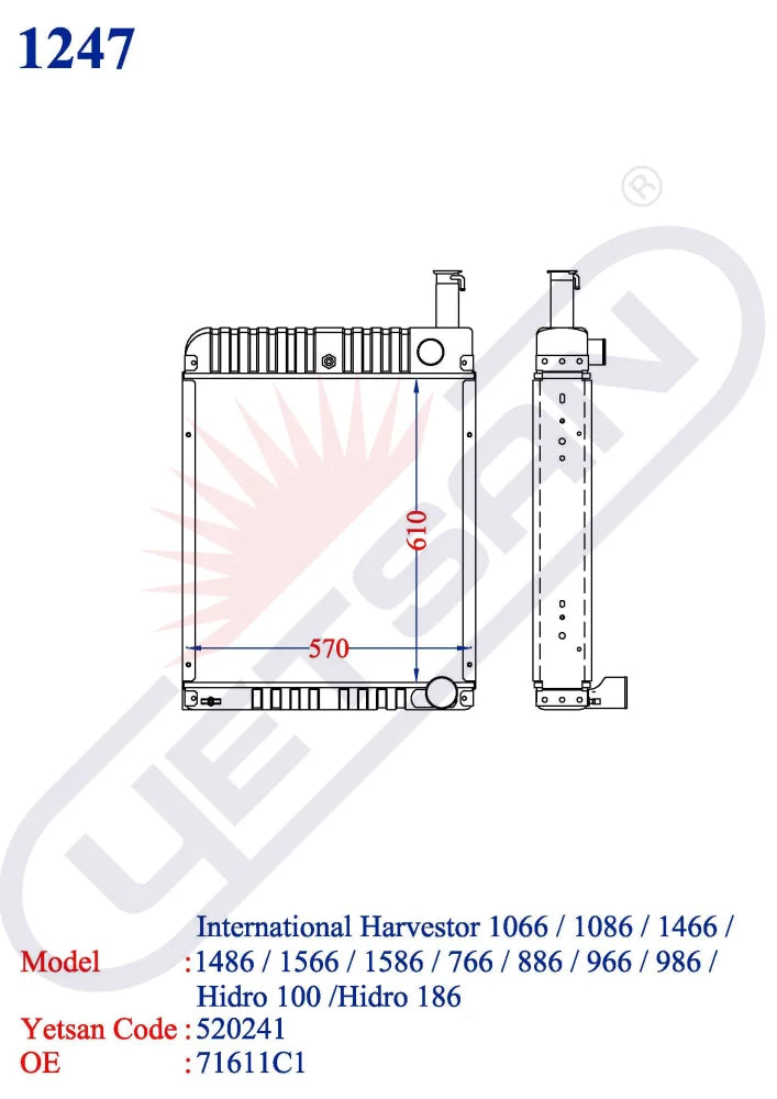 International Case Harvestor 1066 / 1086 1466 1486 1566 1586 766 886 966 986 Hidro 100 186