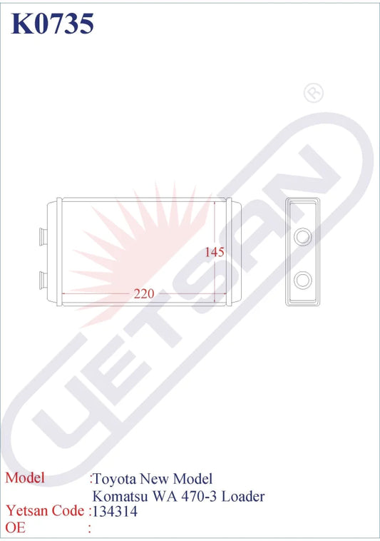 Komatsu Wa 470-3 Loader - Toyota New Model Heater