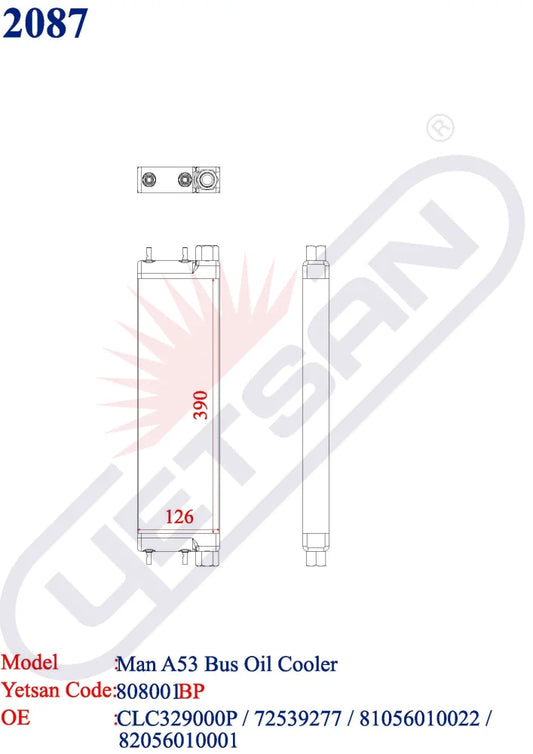 Man A53 Bus Oil Cooler