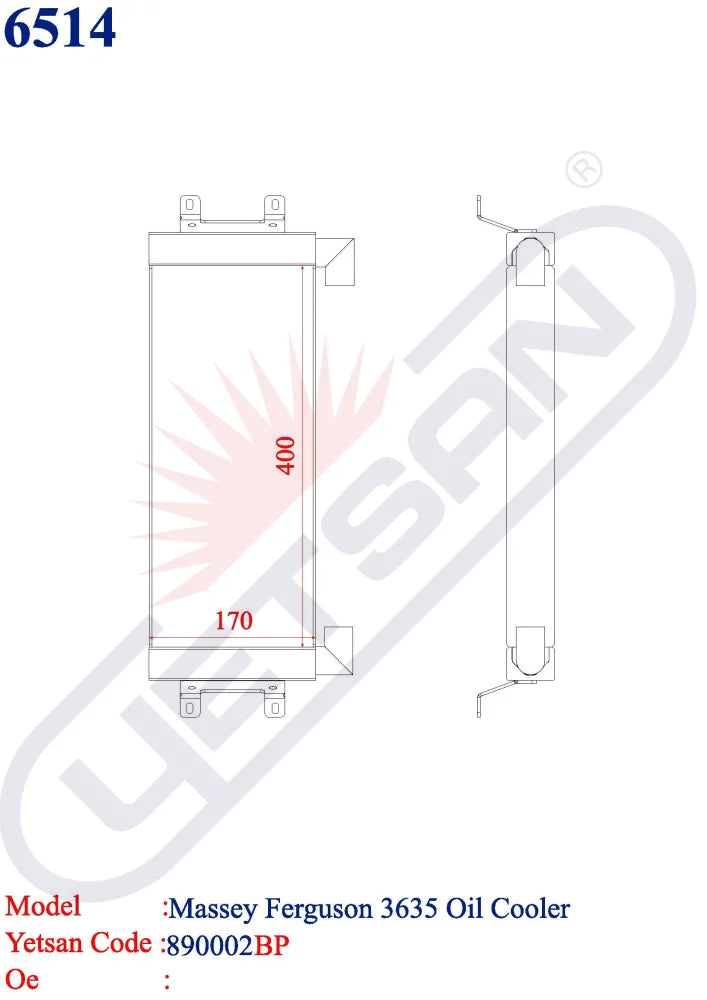 Massey Ferguson Mf 3635 Oil Cooler