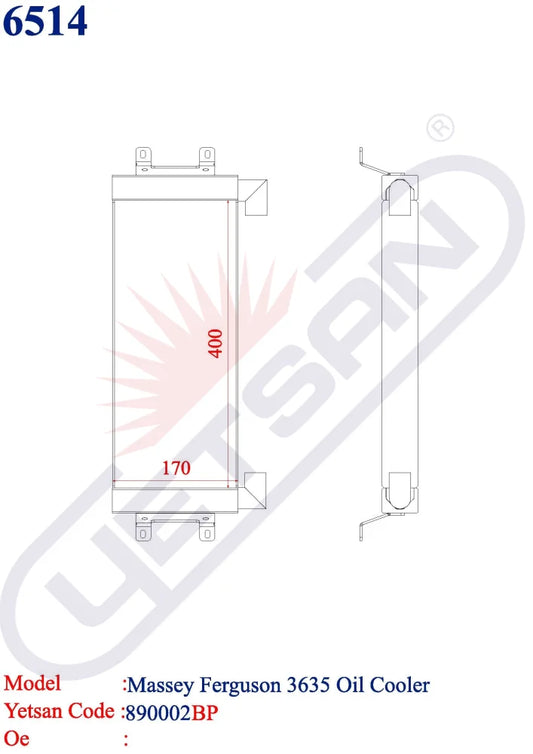 Massey Ferguson Mf 3635 Oil Cooler