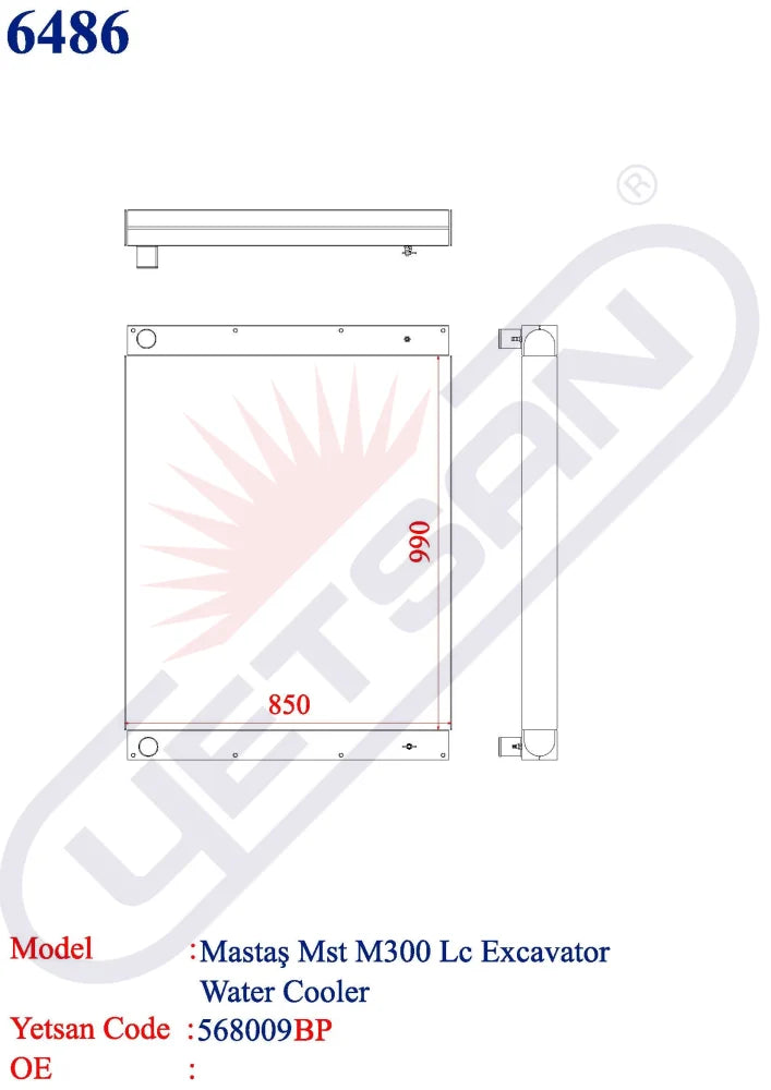 Mastaş Mst M300 Lc Excavator Water Cooler