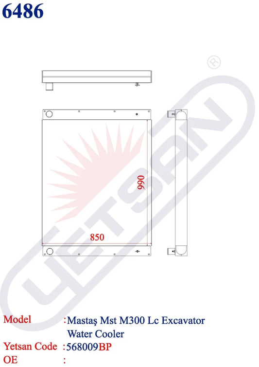 Mastaş Mst M300 Lc Excavator Water Cooler