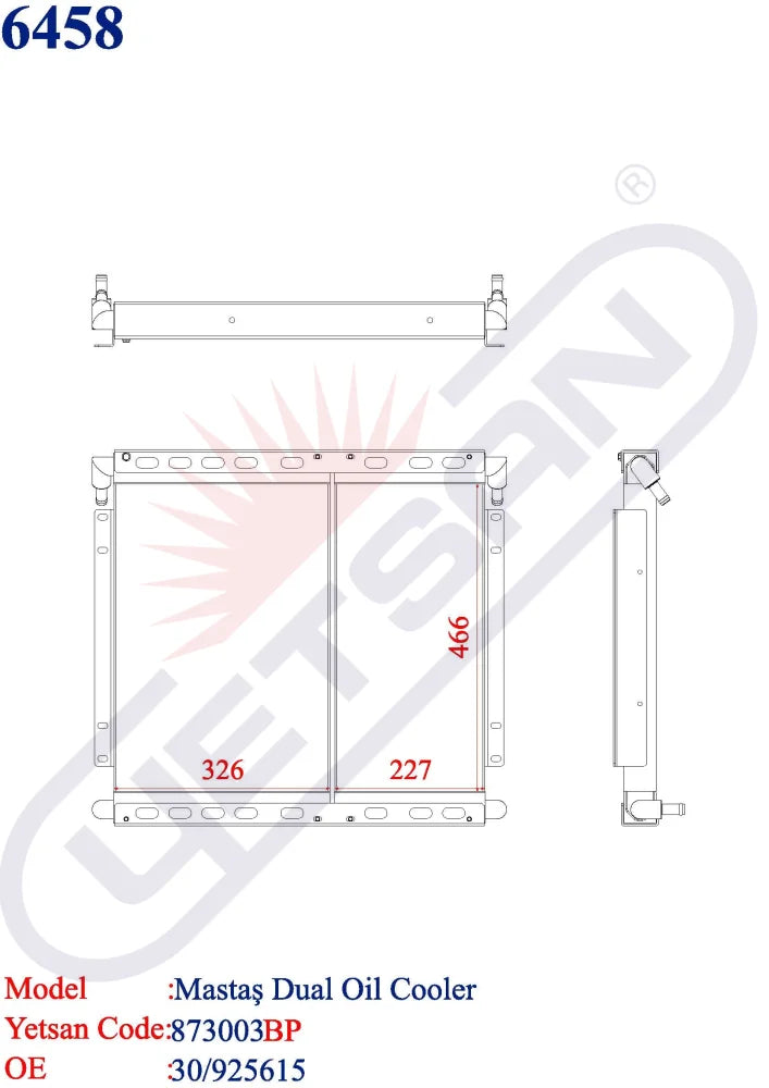 Mastas Transmission + Hydrolics Oil Cooler Set