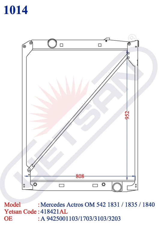 Mercedes Benz Actros Om 542 1831 / 1835 1840/1844 /1848 2031 2035 2040 2535 2540 2543 2548 2631