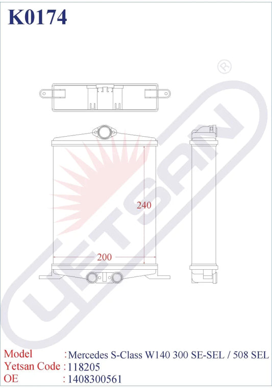 Mercedes Benz S-Class W140 300 Se-Sel / 400 500 Se-Sel-Sec 600 350 Sd-Td 508 Sel