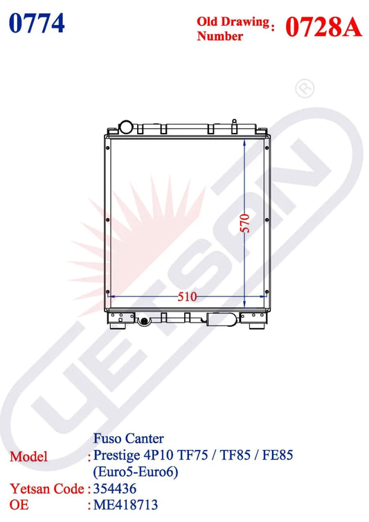 Mitsubishi Fuso Canter Prestige 4P10 Tf75 / Tf85 Fe85 (Euro5-Euro6)