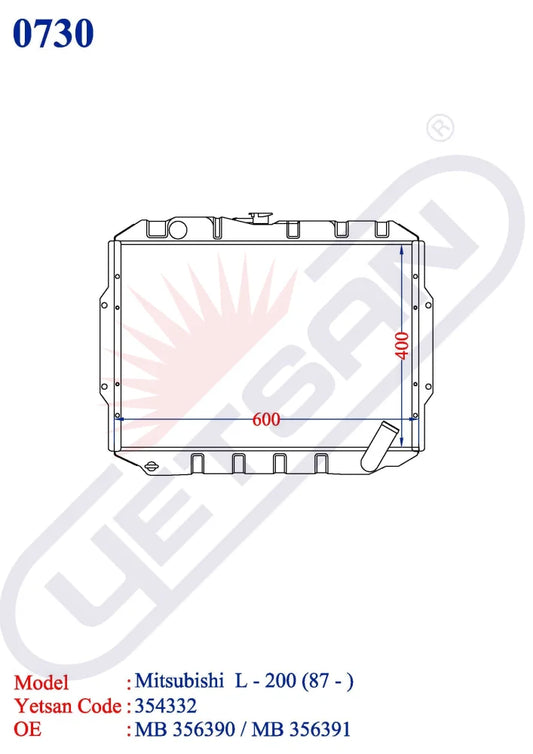 Mitsubishi L 200 Pick-Up Radiator