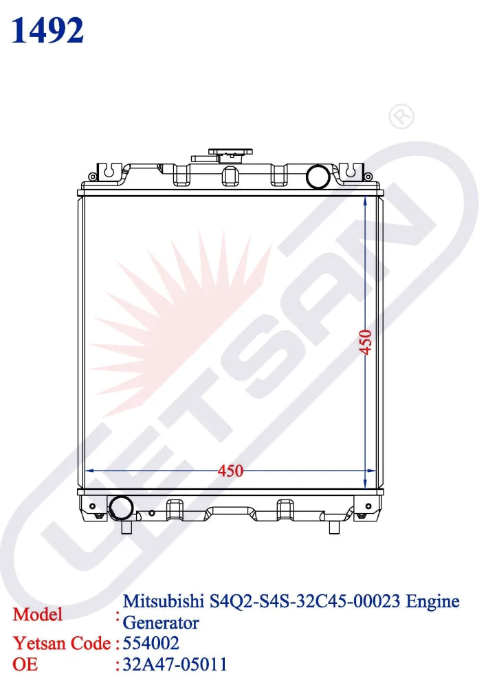Mitsubishi S4Q2-S4S-32C45-00023 Engine Generator