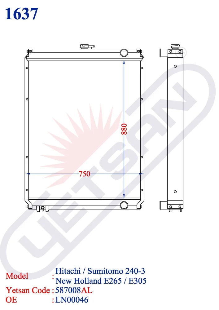 New Holland E265 Hitachi Ln00046 Sumitomo 240-3