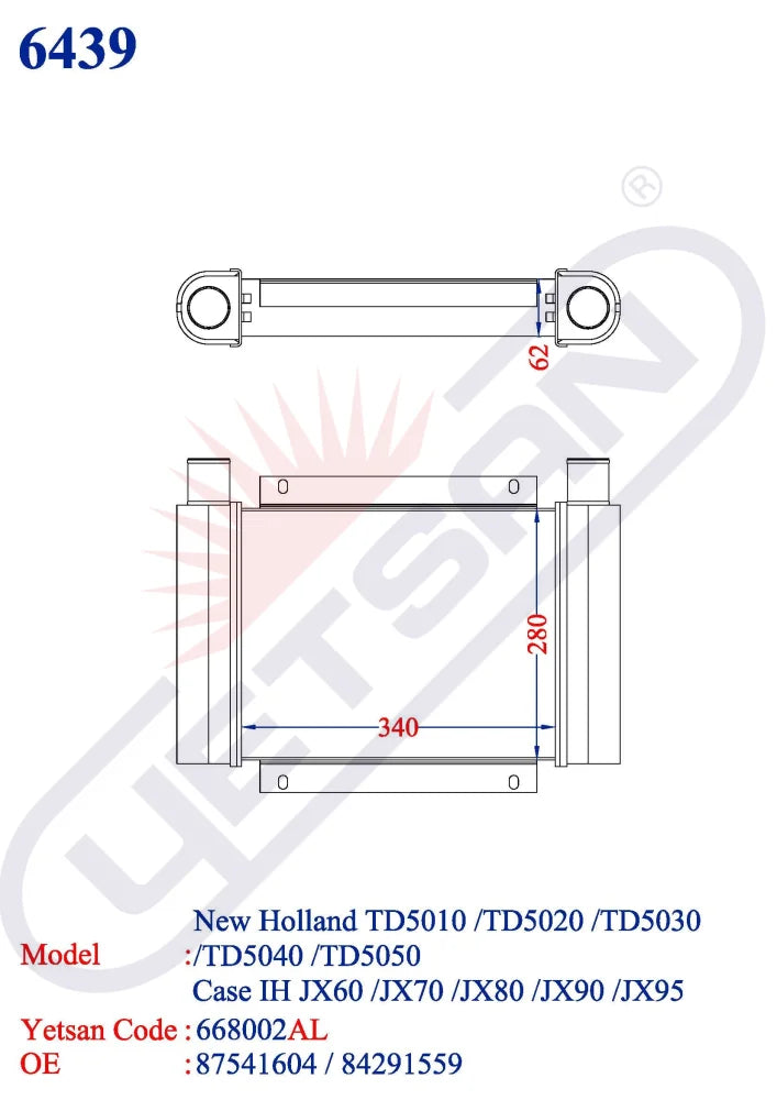 New Holland Td5010 / Td5020 Td5030 Td5040 Td5050 Case Ih Jx60 Jx70 Jx80 Jx90 Jx95