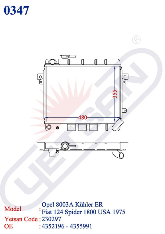 Opel 8003 A Kühler Er
