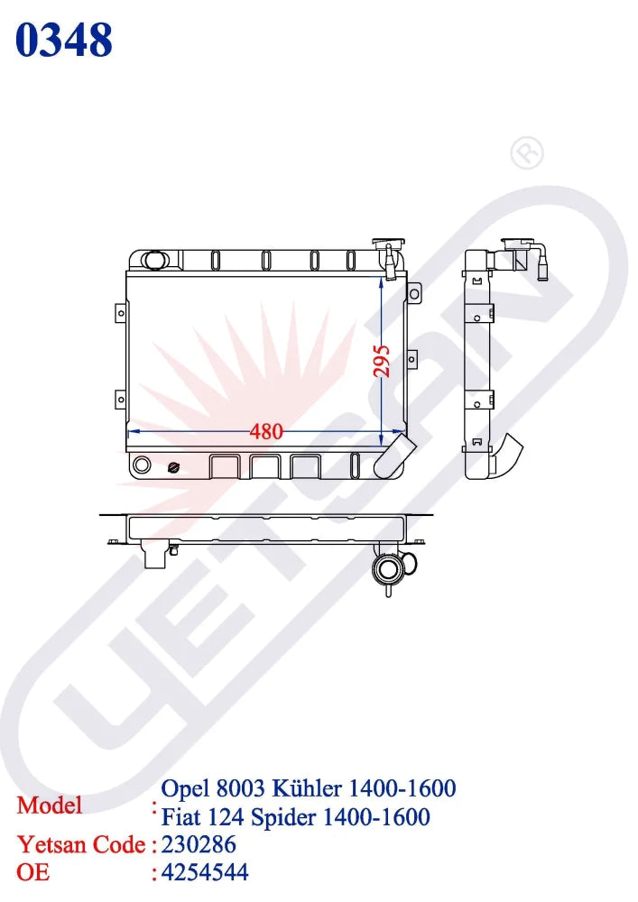 Opel 8003 Kühler 1400-1600