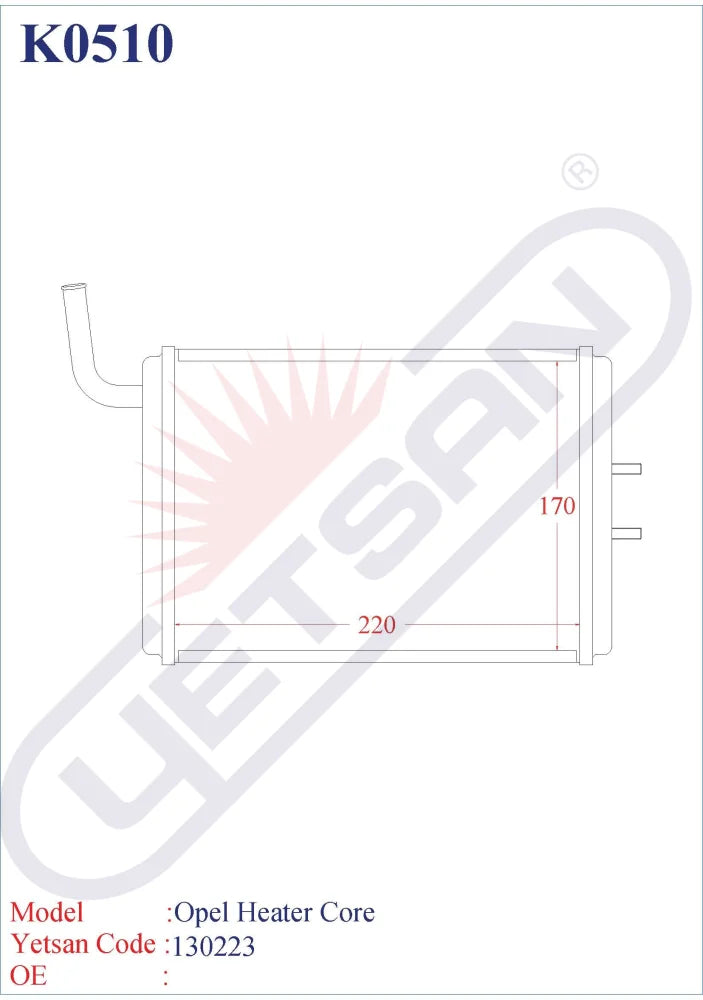 Opel Heater Core