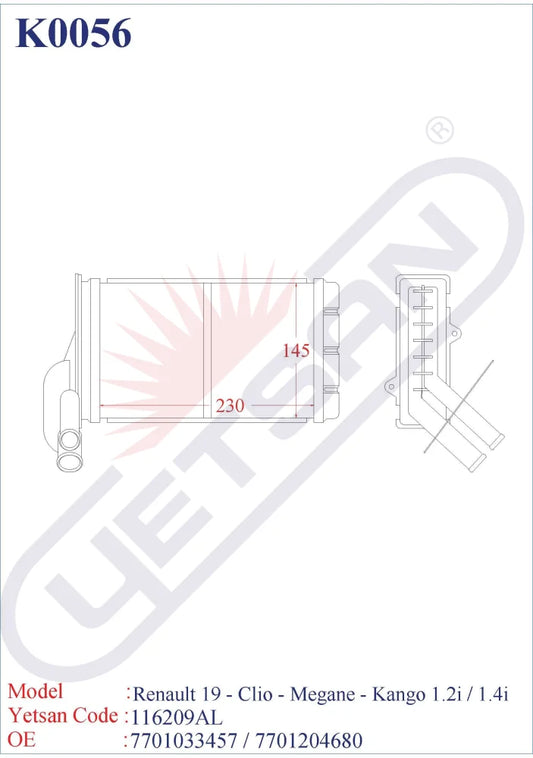 Renault R 19 1.2I / 1.4 1.4I/ 1.7 1.8I 16V 1.9 D Td Clio 1.4I 2.0I Megane 1.6I /2.0I /1.9Dci /1.9