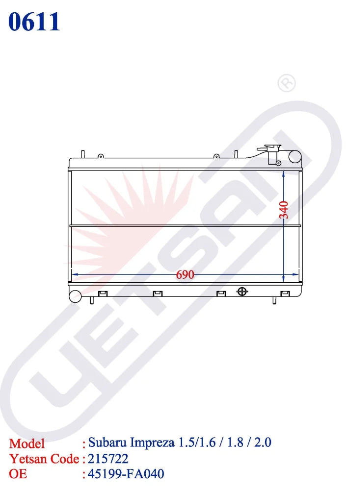 Subaru Impreza 1.5 / 1.6 1.8 2.0