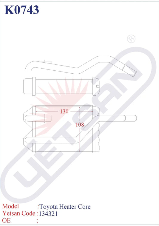 Toyota Heater Core