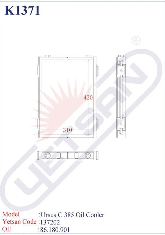 Ursus C - 385 Oil Cooler